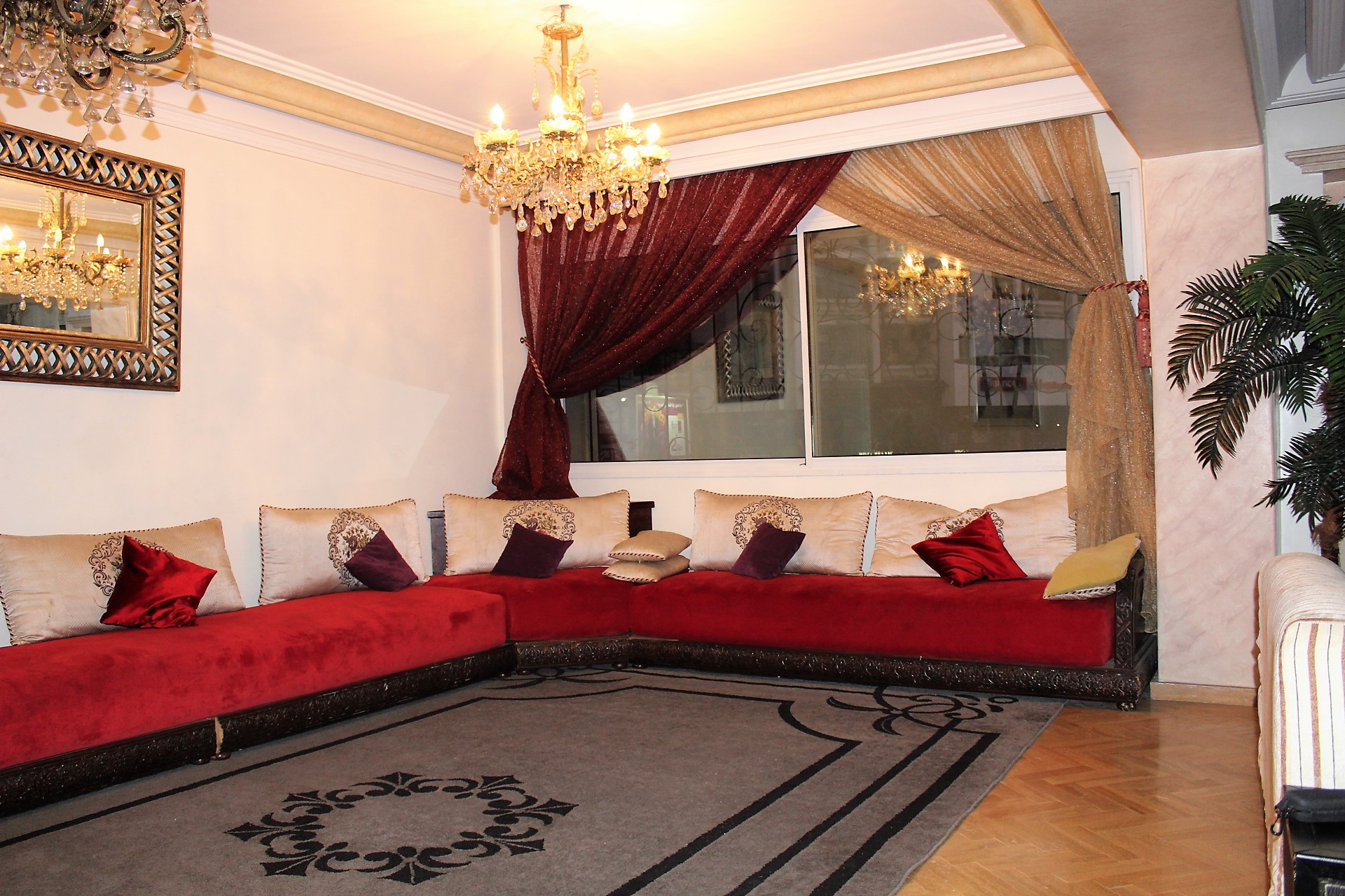 Casablanca luxeux et chic tres grand appartement meuble